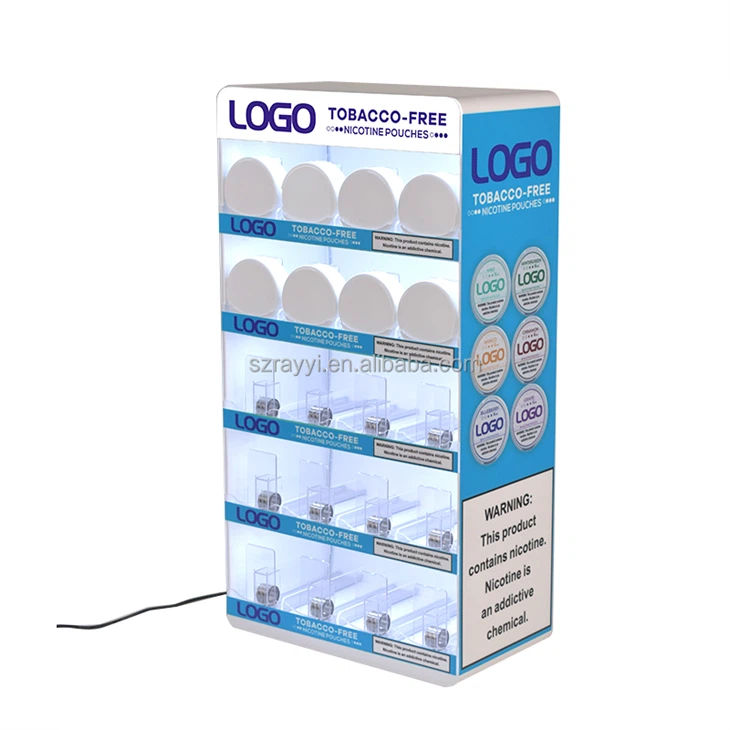 Springloaded Nicotin Pouche Counter Top Display